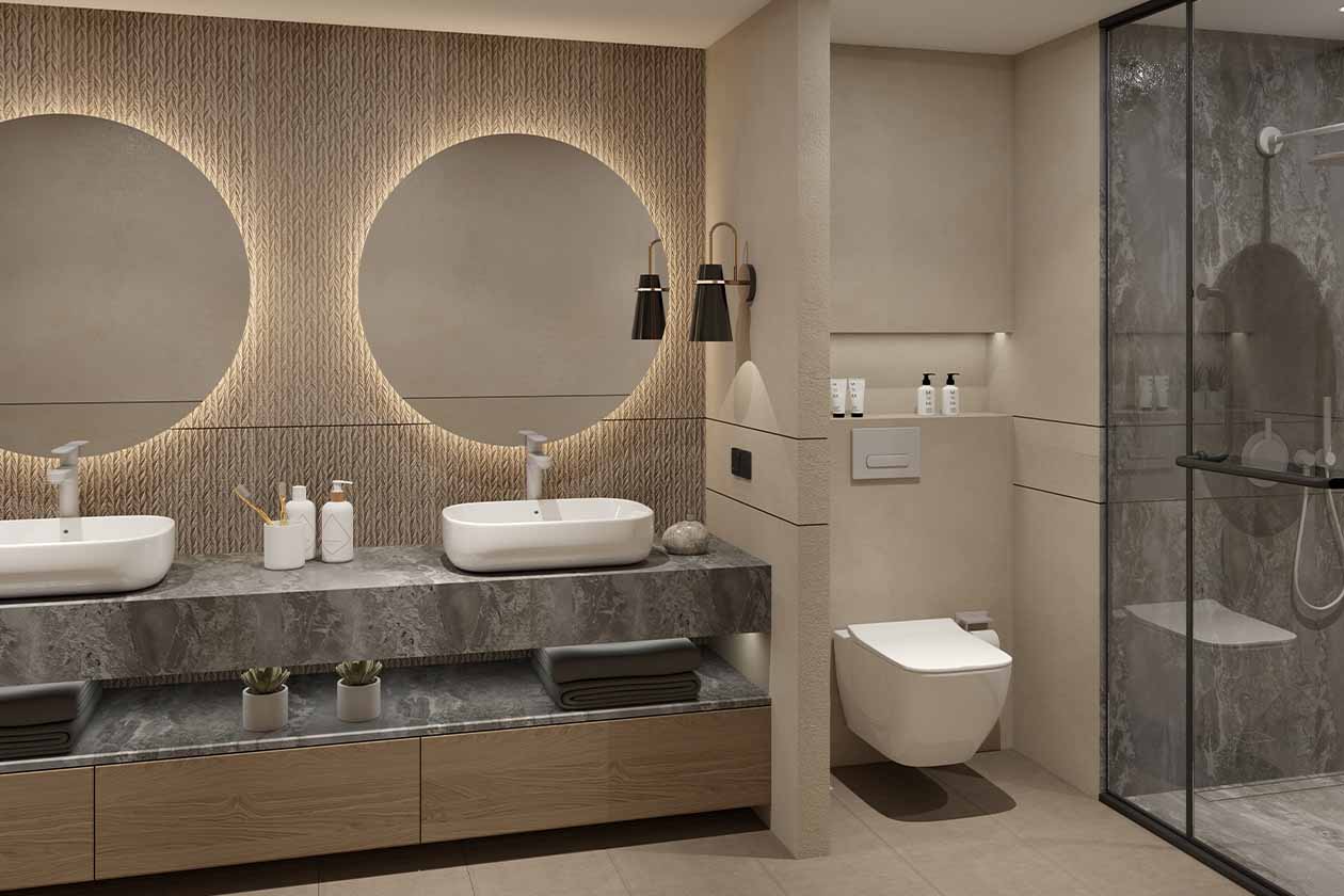 Best home renovation in Dubai elegant bathroom design